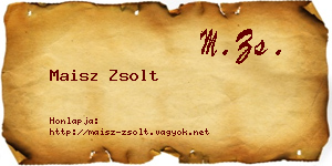Maisz Zsolt névjegykártya